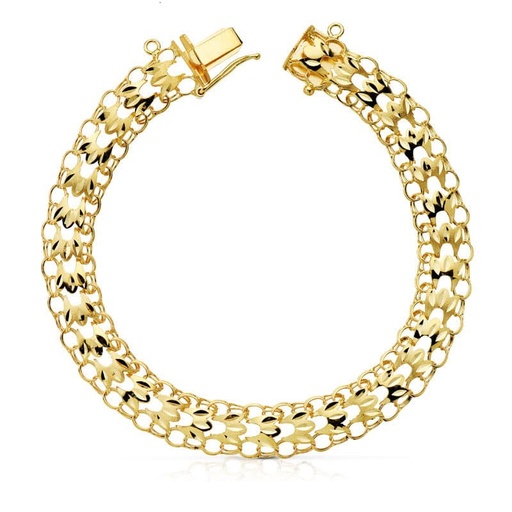 [P12000503] 18K PULSERA PRINCESA 9 MM 20.5 CM 10.40 GR