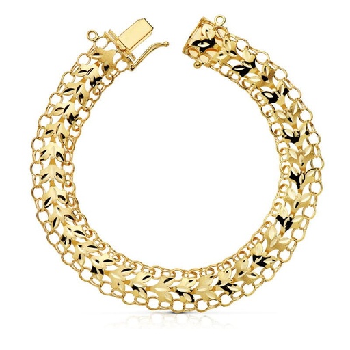 [P12000505] 18K PULSERA PRINCESA 10 MM 20 CM 12.0 GR