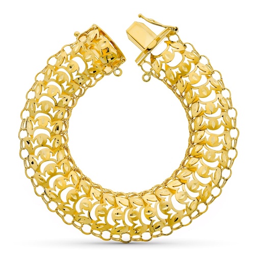 [P12000511] 18K PULSERA ORO AMARILLO PRINCESA 16 MM