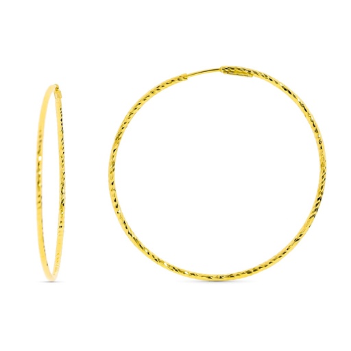 [P12000650] 18K AROS ORO AMARILLO DIAMANTADOS. 40X1.50 MM