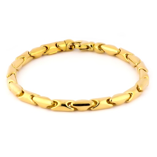 [P12001119] 18K PULSERA ORO AMARILLO ESLABONES ARTICULADOS. ANCHO 5 MM 20.5 CM
