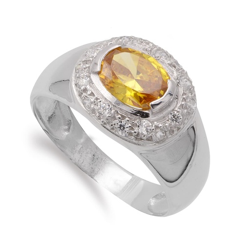 [P12060-OBTO] 18K SORTIJA ORO BLANCO TOPACIO Y CIRCONITAS