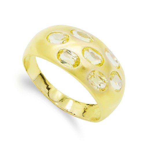 [P12185] 18K SORTIJA ORO AMARILLO Y CIRCONITAS