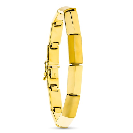 [P13000051] 18K PULSERA ORO AMARILLO MATE Y BRILLO