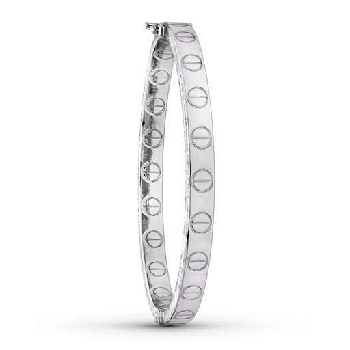 [P13000084] 18K PULSERA RIGIDA ORO BLANCO