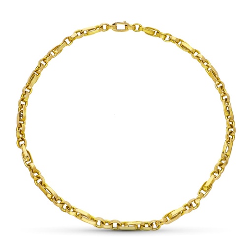 [P13000245] 18K GARGANTILLA ORO AMARILLO HUECA 45 CM
