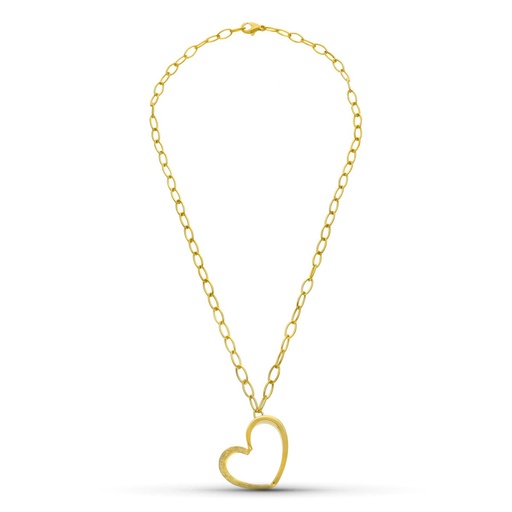 [P13000434] 18K GARGANTILLA ORO AMARILLO CORAZON ESLABONES