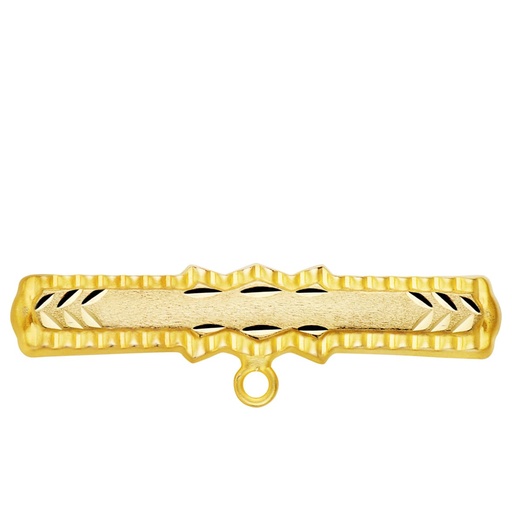 [P13556] 18K ALFILER ORO AMARILLO TALLADO 30X6 MM