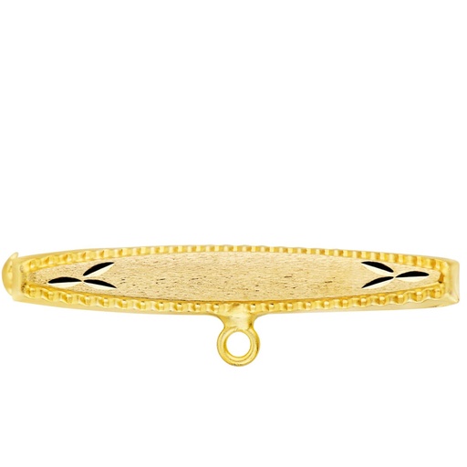 [P13560] 18K ALFILER ORO AMARILLO TALLADO 30X5 MM