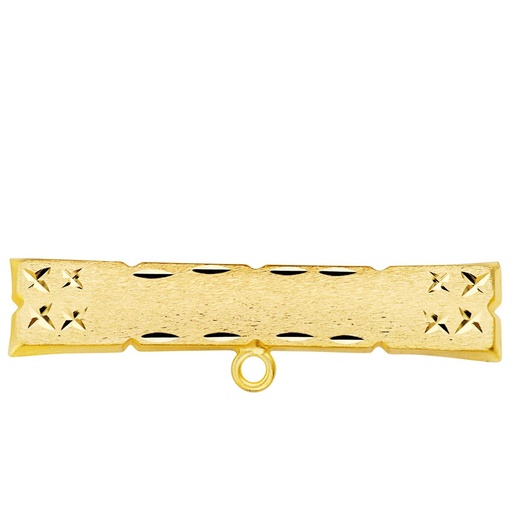 [P13561] 18K ALFILER ORO AMARILLO TALLADO 30X6 MM