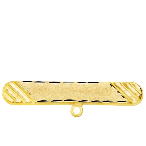 [P13568] 18K ALFILER ORO AMARILLO TALLADO 30X5 MM