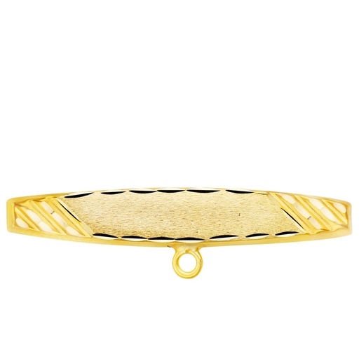 [P13581] 18K ALFILER ORO AMARILLO TALLADO 30X5 MM
