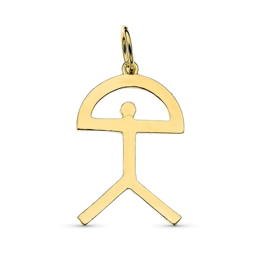 [P13607] 18K COLGANTE ORO AMARILLO INDALO. 24X15.5 MM