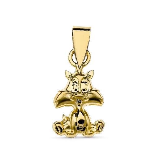 [P13627] 18K COLGANTE ORO AMARILLO SILVESTRE PEQUEÑO. 11X6 MM