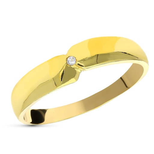 [P1364] 18K SORTIJA ORO AMARILLO DIAMANTE 0.02 QTS.