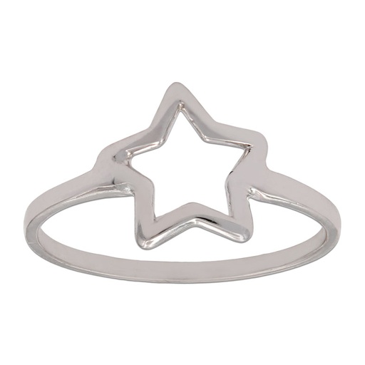 [S994] SORTIJA ORO BLANCO 18KL ESTRELLA