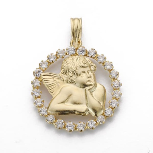 [P13686] 18K SILUETA ANGEL CIRCONITAS 19 MM
