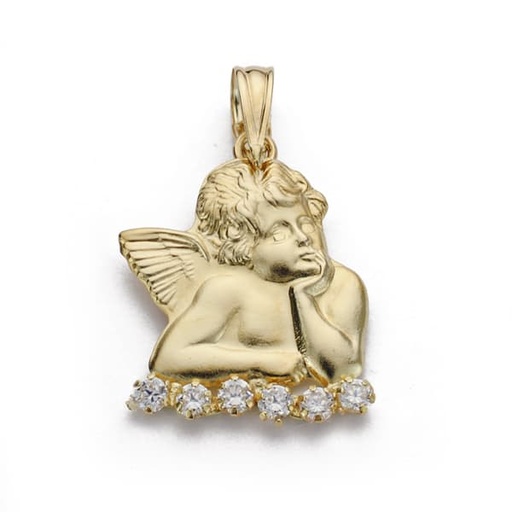 [P13694] 18K SILUETA ANGEL CIRCONITAS 19X14 MM