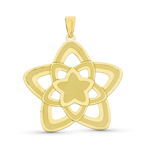 [P13851] 18K COLGANTE ORO AMARILLO ESTRELLA LASER. 32X31 MM