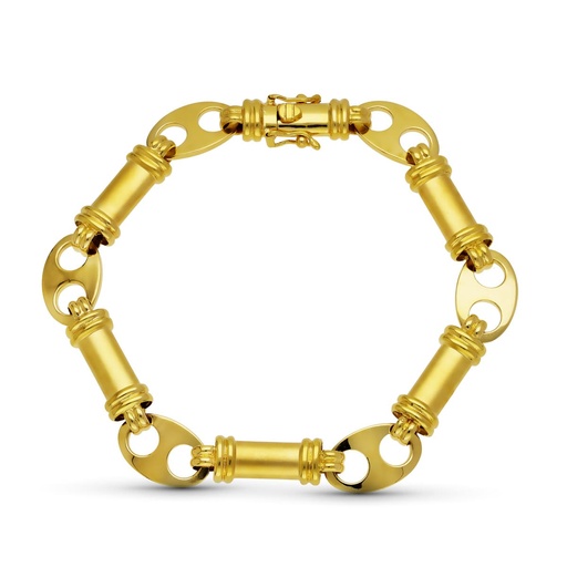 [P14000060] 18K PULSERA ORO AMARILLO ESLABONES