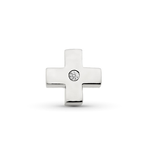 [P14000095] 18K CRUZ ORO BLANCO HUECA ORO BLANCO 15X15 MM
