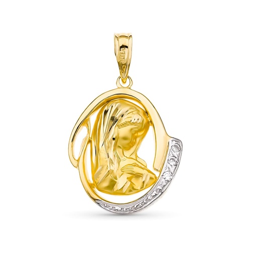 [P14000164] 18K MEDALLA ORO AMARILLO VIRGEN NIÑA 20X16 MM