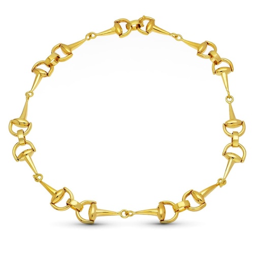 [P14000258] 18K GARGANTILLA ORO AMARILLO ESTRIBO