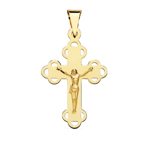 [P14000372] 18K CRUZ CON CRISTO 34X22 MM