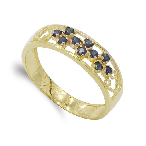 [P14125] 18K SORTIJA ORO AMARILLO CALADA CON CIRCONITAS