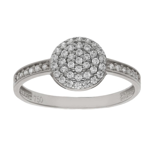 [S842] SORTIJA ORO BLANCO 18KL CIRCONITAS