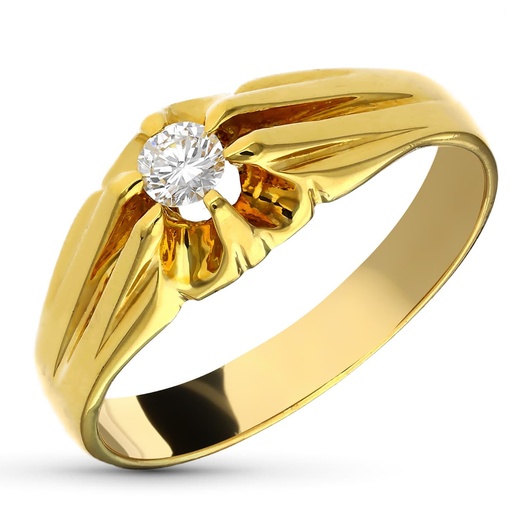 [P1470-OA] 18K SOLITARIO ORO AMARILLO DIAMANTE 0.20 QTS.