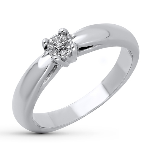 [P1475-2OB] 18K SORTIJA ORO BLANCO BRILLANTES 0.05 KTES