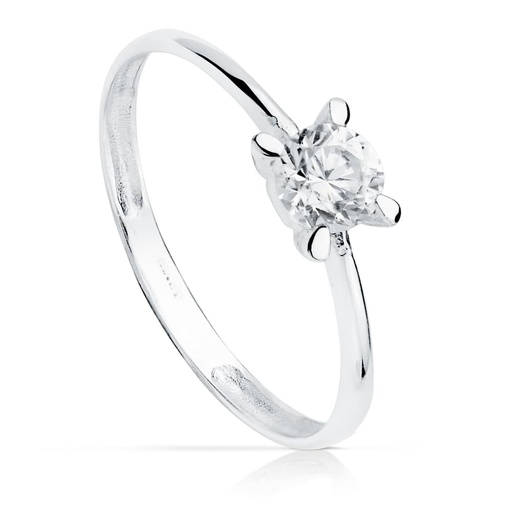[P14754-OB] 18K SOLITARIO ORO BLANCO CIRCONITA 4.5 MM
