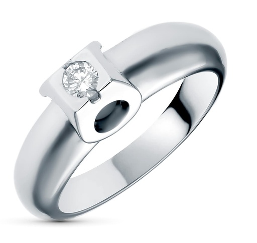 [P1500] 18K SOLITARIO ORO BLANCO DIAMANTE ORO BLANCO 0.15 QTS.