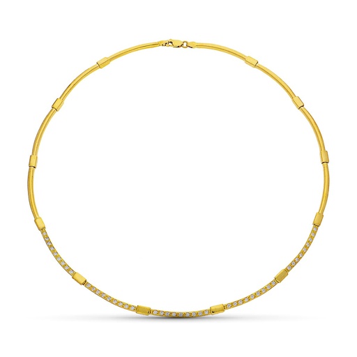 [P15000010] 18K GARGANTILLA ORO AMARILLO Y CIRCONITAS