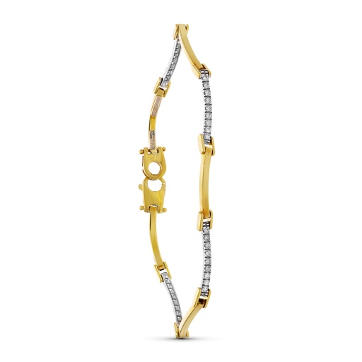 [P15000021] 18K PULSERA ORO BICOLOR CIRCONITAS