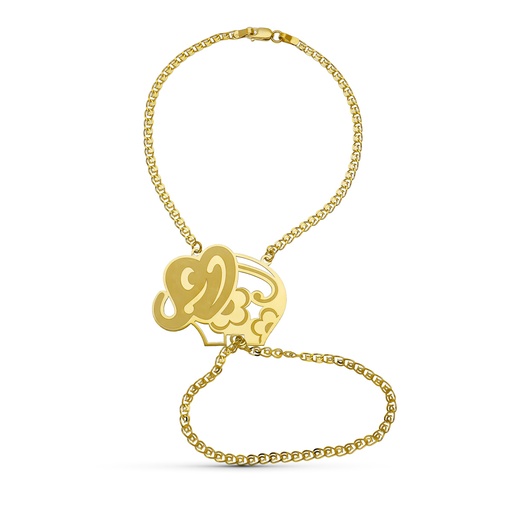 [P15000158] 18K PULSERA ORO AMARILLO INDIA ELEFANTE