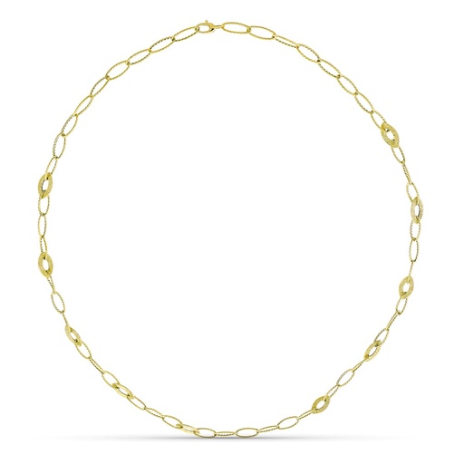 [P15000165] 18K COLLAR ORO AMARILLO ESLABONES OVALES 80CM