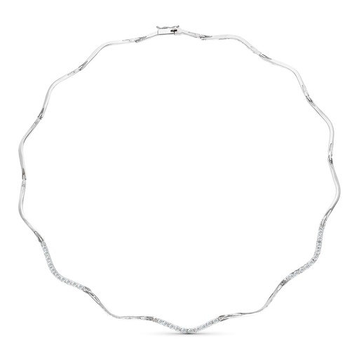 [P15000167] 18K GARGANTILLA ORO BLANCO CIRCONITAS