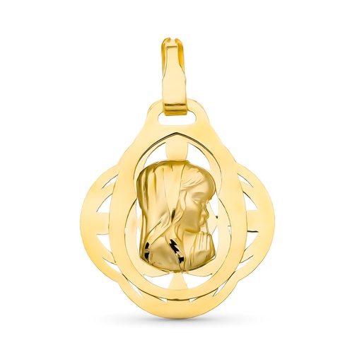 [P15000186] 18K MEDALLA ORO AMARILLO VIRGEN NIÑA 22X19 MM