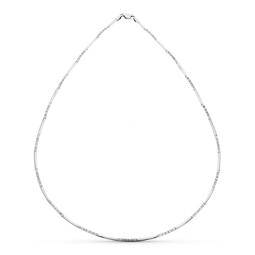 [P15000273] 18K GARGANTILLA ORO BLANCO CIRCONITAS