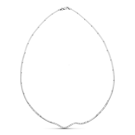 [P15000277] 18K GARGANTILLA ORO BLANCO CIRCONITAS