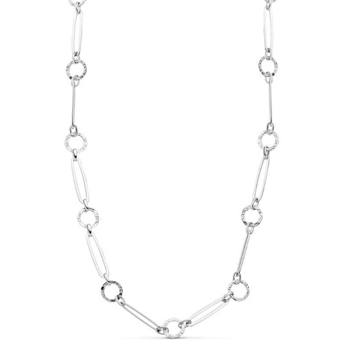 [P15000284] 18K GARGANTILA COLLAR ORO BLANCO 45 CM