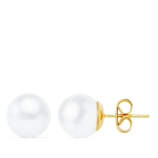 [P15444] 18K PENDIENTES PERLA CULTIVADAS 9-9.5 MM