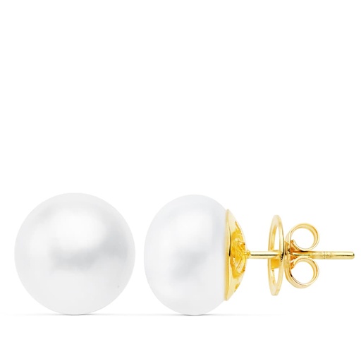 [P15687] 18K PENDIENTES PERLA CULTIVADAS 12-13 MM