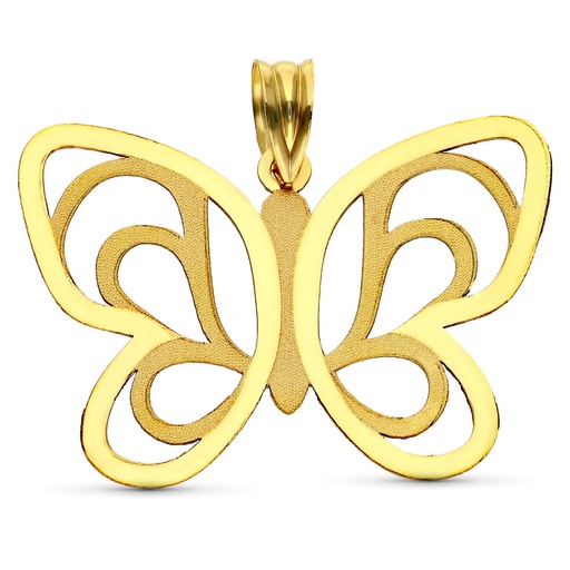 [P16004] 18K COLGANTE LASER MARIPOSA 32X24 MM