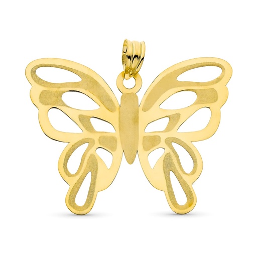 [P16029] 18K COLGANTE ORO AMARILLO LASER MARIPOSA 39X30 MM