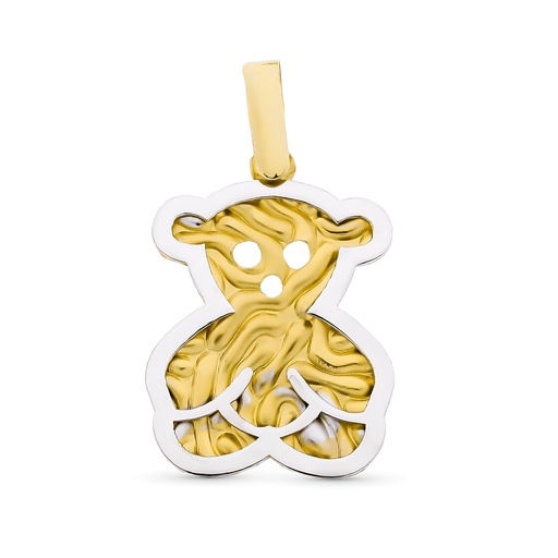 [P16083] 18K COLGANTE ORO BICOLOR OSO