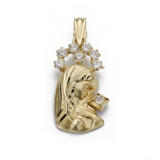 [P16143] 18K COLGANTE VIRGEN NIÑA 20X10 MM