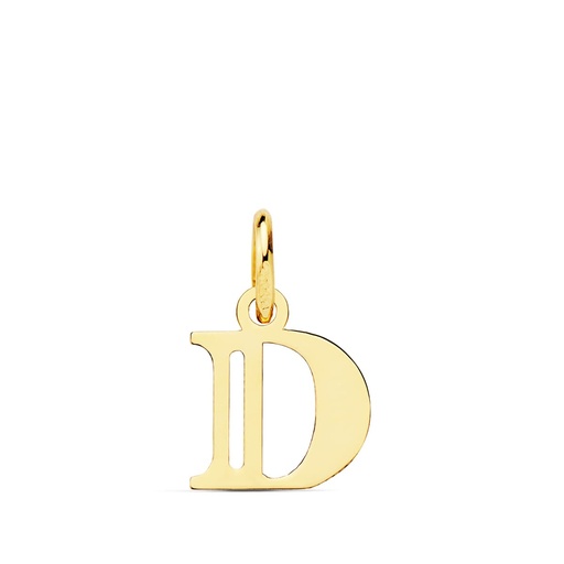 [P16222-D] 18K COLGANTE LETRA  D  . 11X9 MM